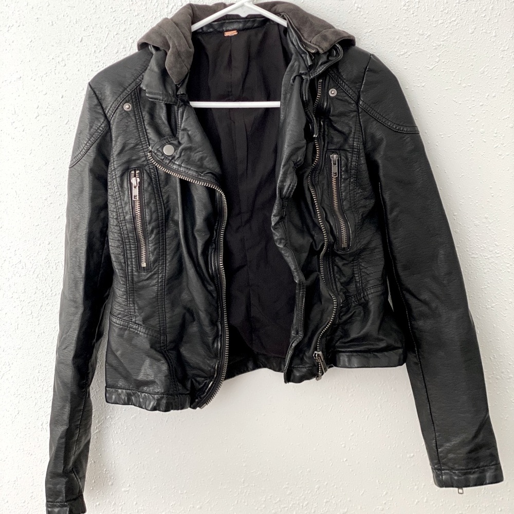 Free people leather jacket